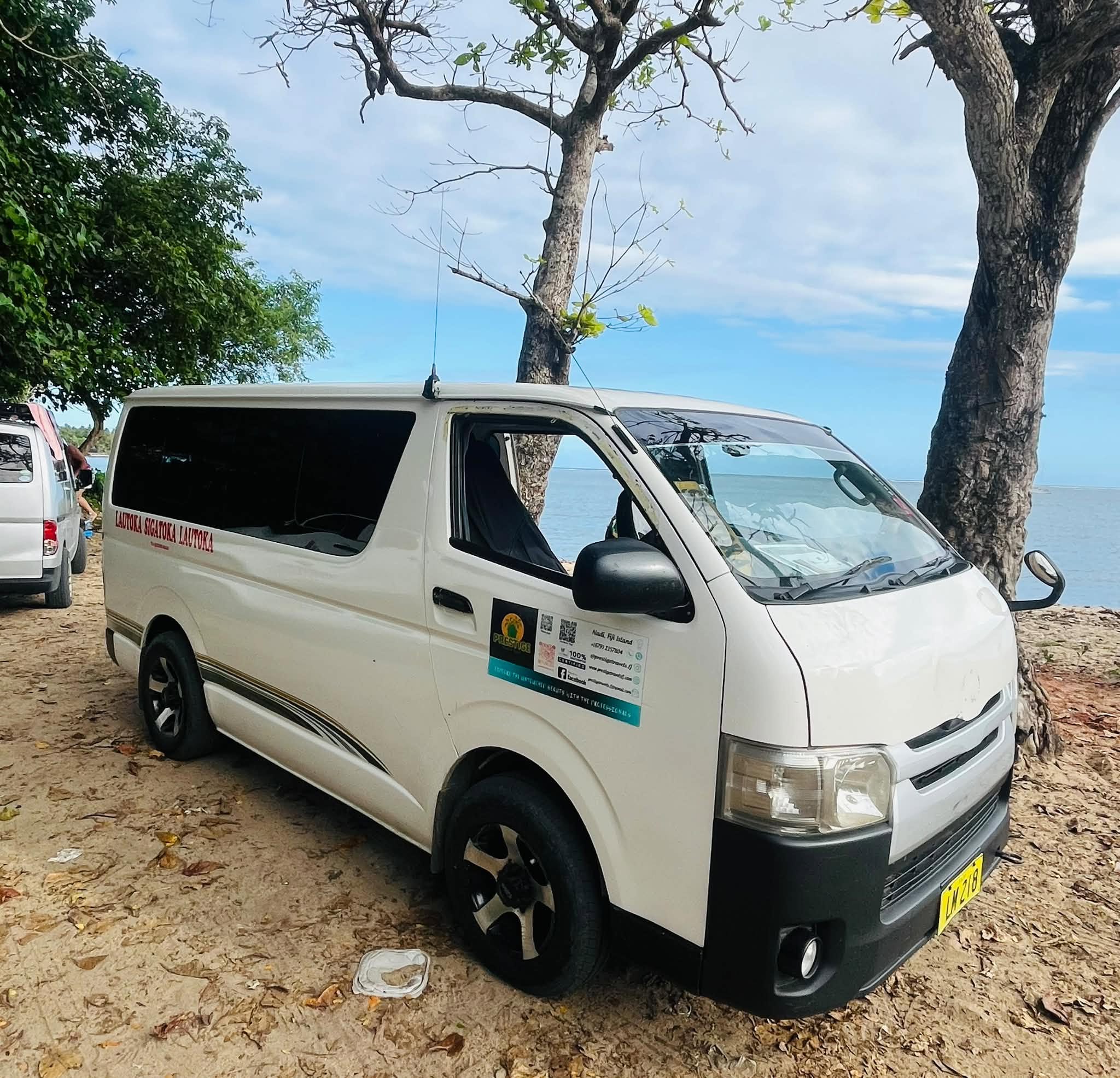 Van by the water